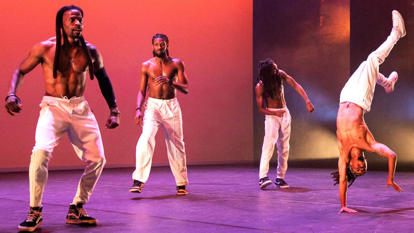 Performers in Rennie Harris' Puremovement American Street Dance Theater celebrate 50 years of Hip Hop. Press photo courtesy of Jacob's Pillow