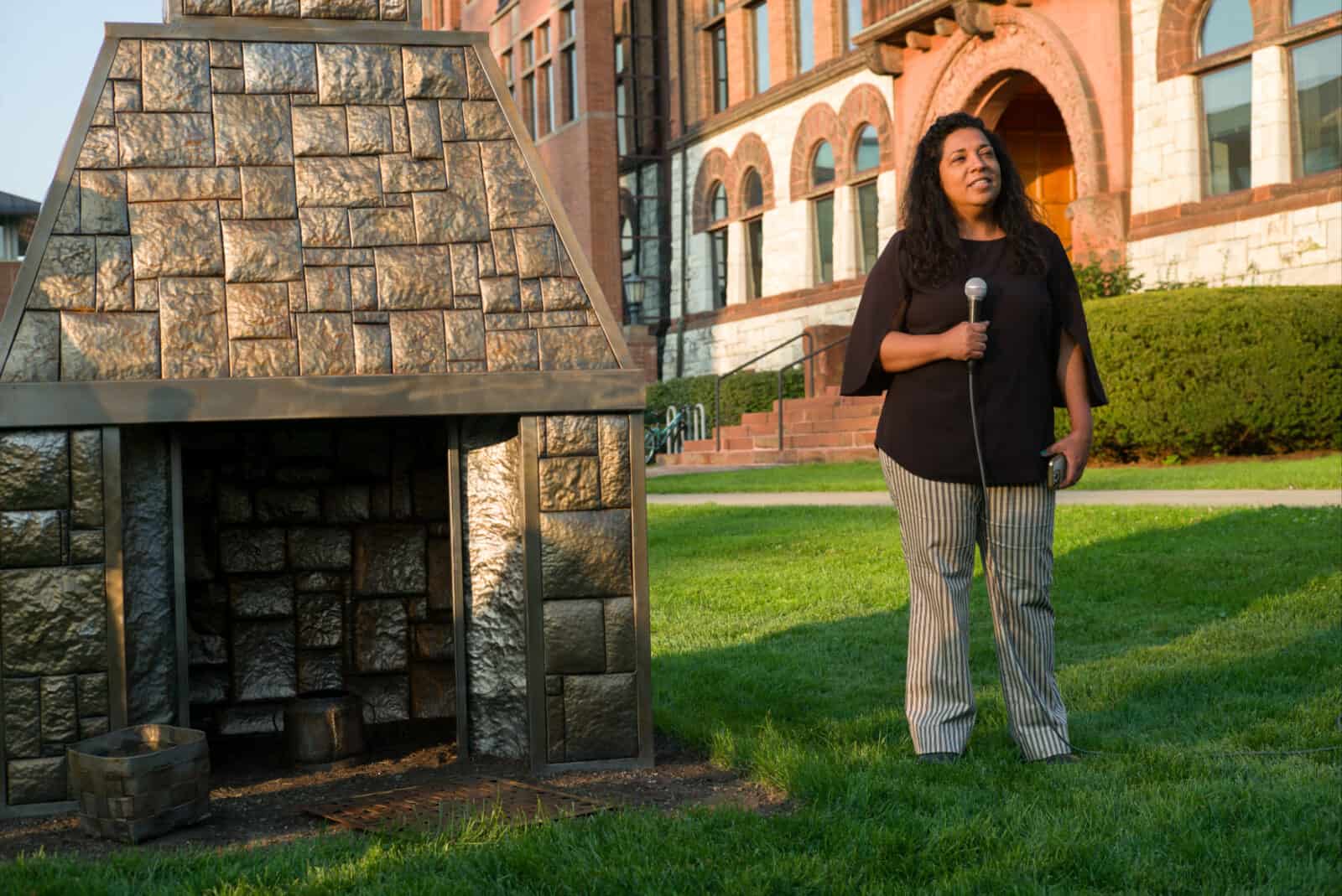 Los Angeles artist Beatriz Cortez talks about Historic House 2022-23, about her work in Portals at Williams College. Press photo courtesy of Wiliams College