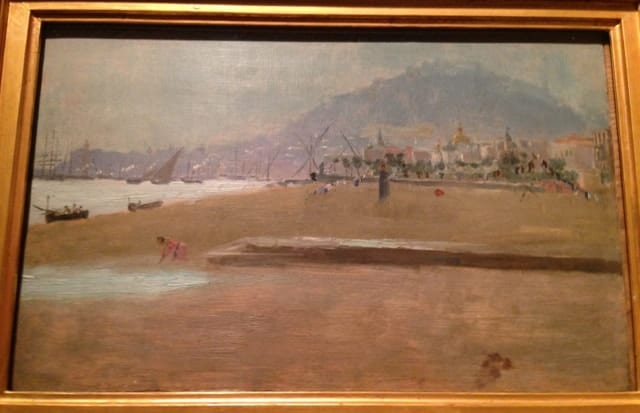 James McNeill Whistler's 'Marseilles' shows a sunlit day on the shore, at the Williams College Museum of Art (2015).