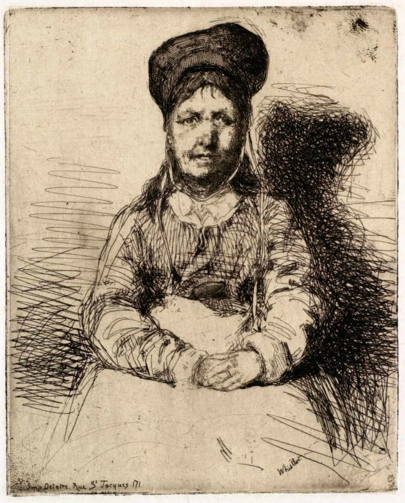 James McNeill Whistler, La Rétameuse, 1858, Etching on paper. The Clark Art Institute, 1955.897.