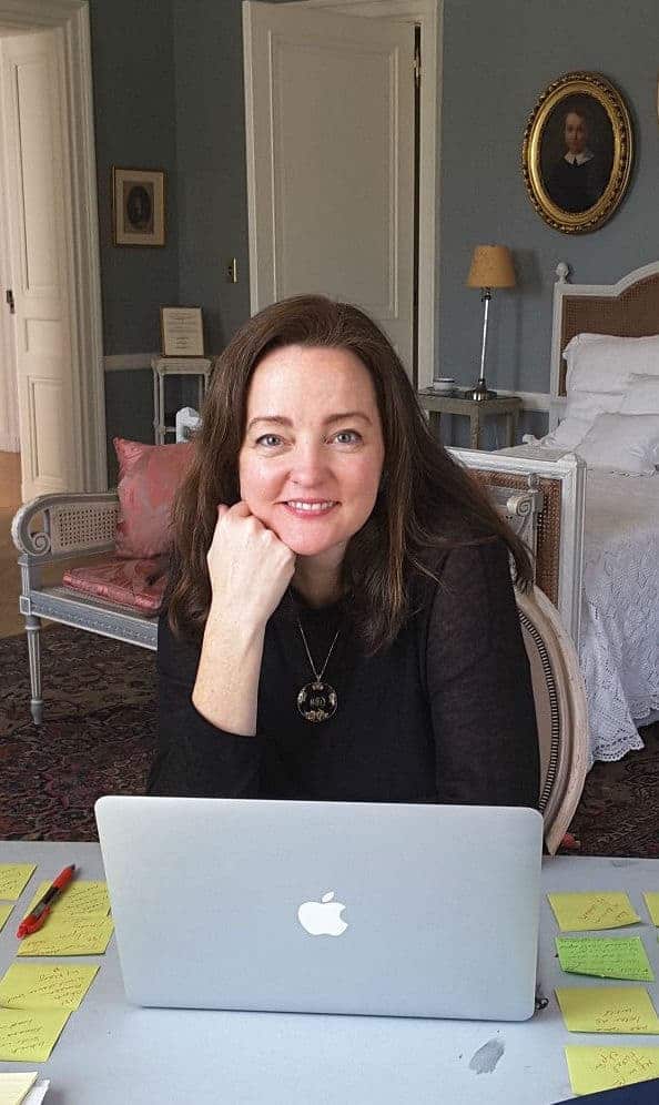 Claire McMillan put finishing touches on a novel in a writing residency at The Mount. Photo courtesy of The Mount