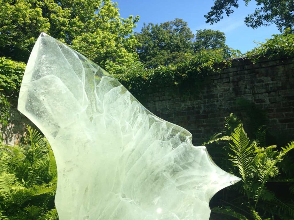 Peter Bremers' glass sculptures ripple like ice at Chesterwood in the 'Nature of Glass' there. Photo by Kate Abbott