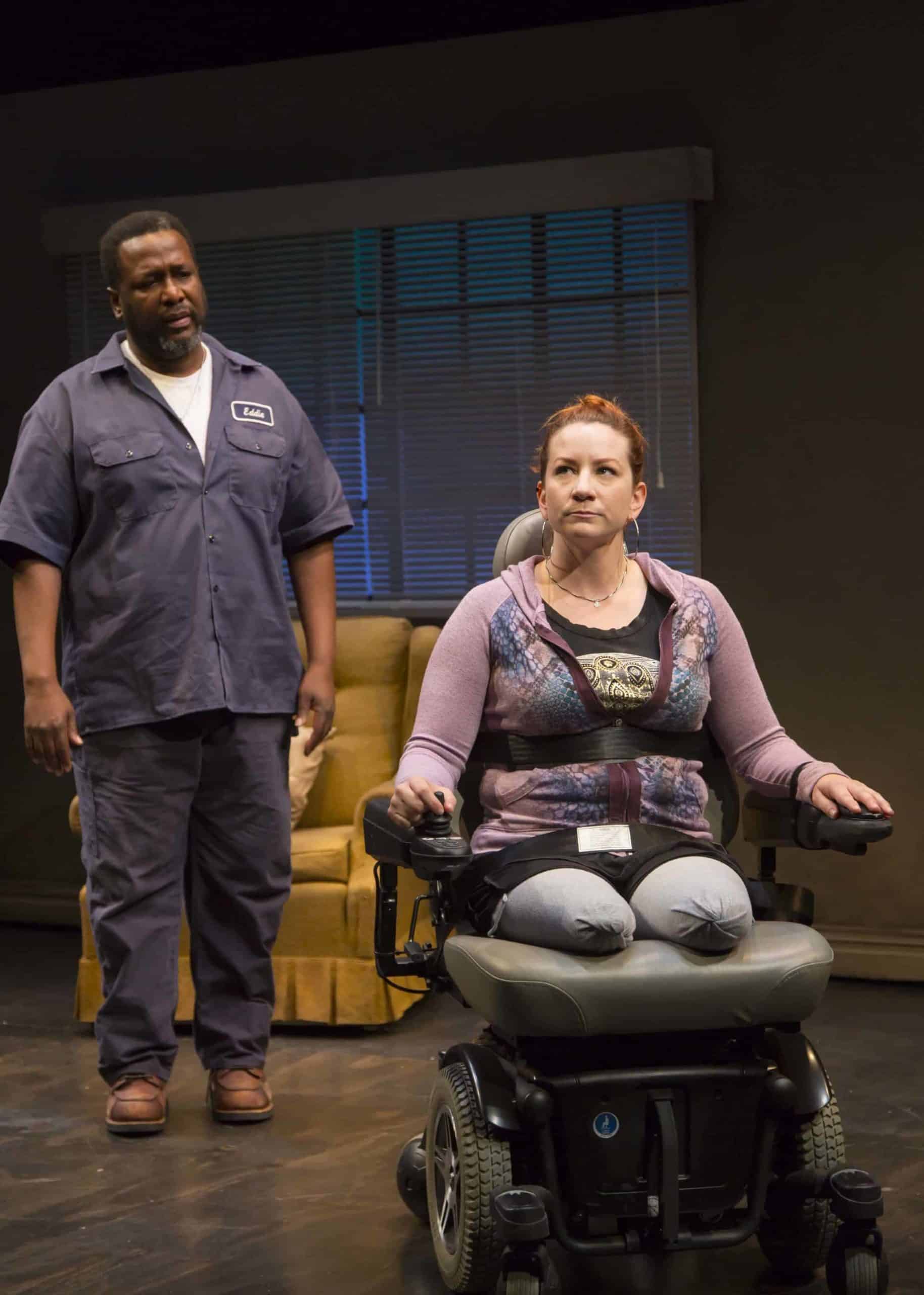 Wendell Pierce as Eddie and Katy Sullivan as Ani appear in 'Cost Of Living' by Martina Majok. Photo by T. Charles Erickson, courtesy of Williamstown Theatre Festival