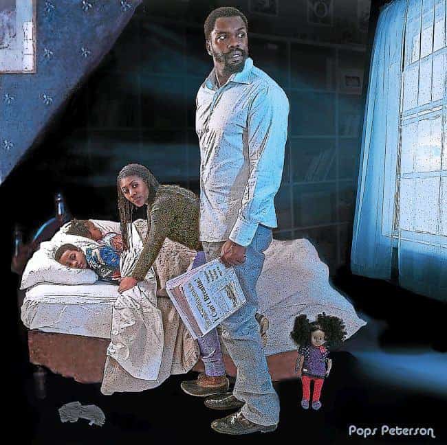 Maurice 'Pops' Peterson's 'Freedom from Fear' re-invents a Norman Rockwell painting in contemporary terms. Image courtesy of Maurice Peterson and the Norman Rockwell Museum