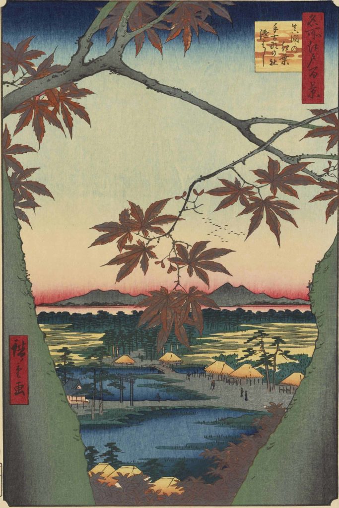 Utagawa Hiroshige, Tekoma Shrine, 1857, from 100 Views of Edo. Courtesy of the Clark Art Institute