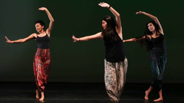 Dance Dhamaka rehearses a number in Aik Kahani, their spring 2017 performance.