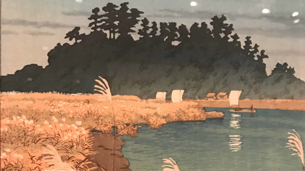 Kawase Hasui's Late Autumn in Itchikawa appears at the Clark Art Institute.