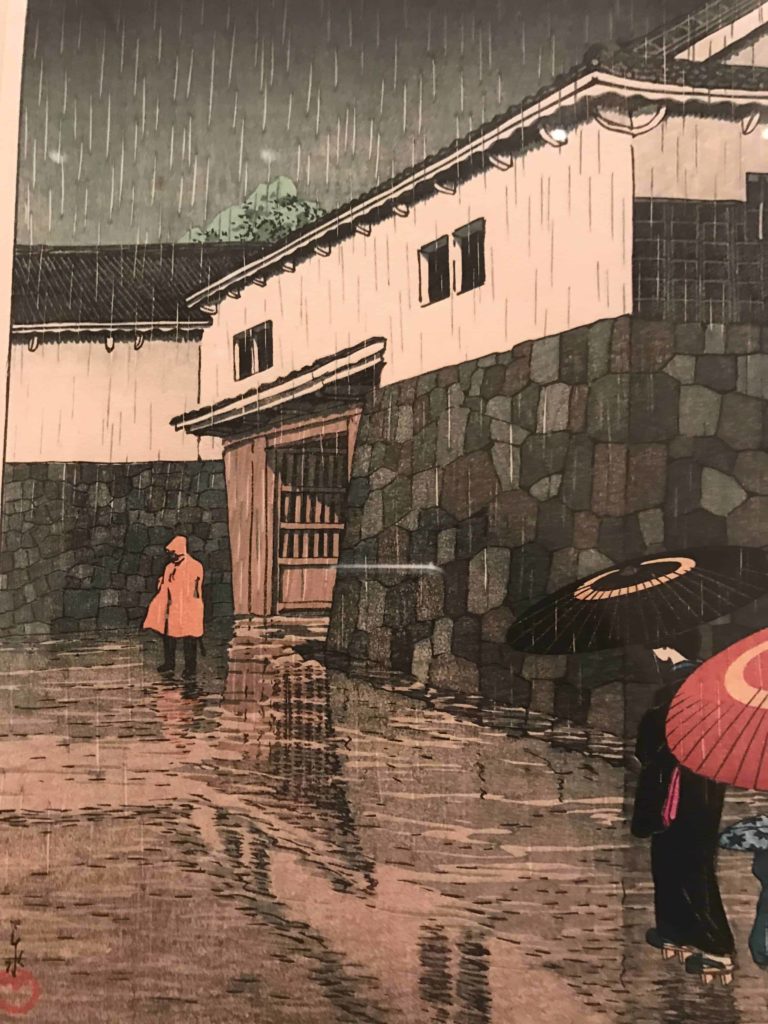 Kawase Hasui's Rain in Uchiyamashita appears at the Clark Art Institute.