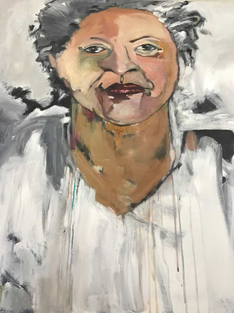 Ilene Spiewak's portrait inspired by novelist and Nobel Prize winner Toni Morrison.