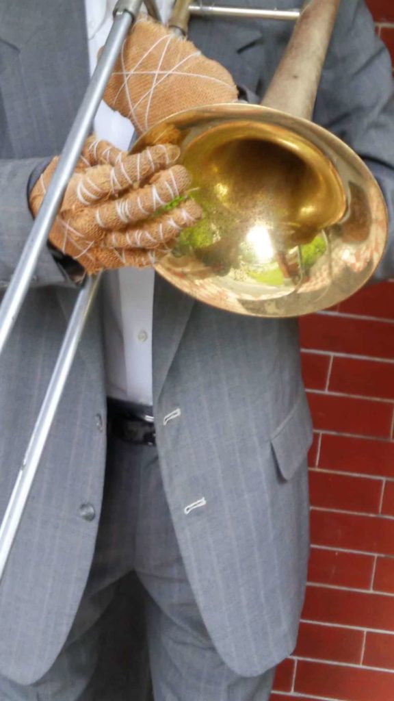 Mr. Earl plays jazz trombone — (hint) near the Berkshire Athenaeum.