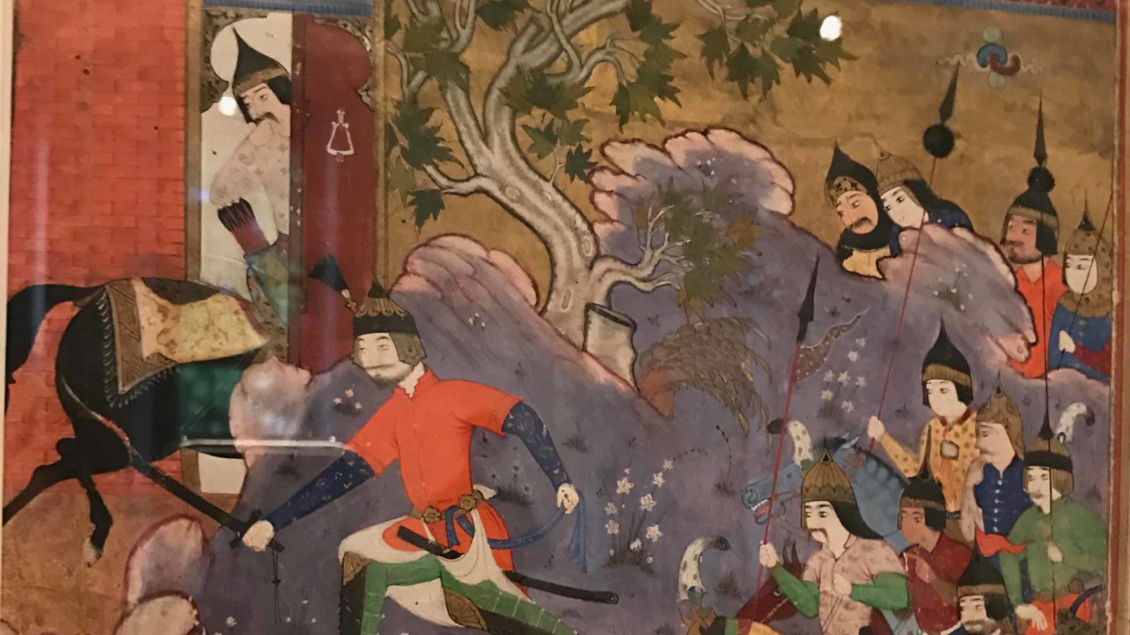 Illustration from a manuscript of Firdwasi's Shahnameh, Iranian, probably Qazvin, Safavid dynasty (1501-1732) at the Yale Art Museum in New Haven