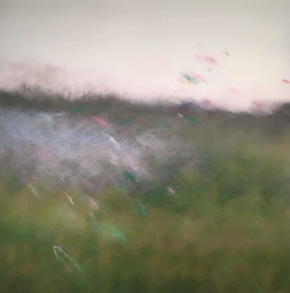 Grasses and flowers blow in John Clarke's 'The Meadow' at the Sohn Gallery in Lenox