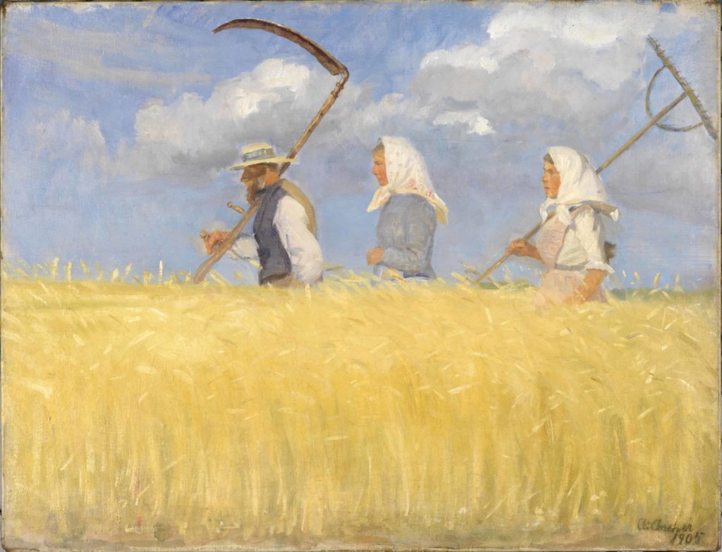 Well-known Danish artist Anna Ancher's The Harvesters appeared at the Clark Art Institute in Williamstown in Women Artists in Paris 1850 to 1910.
