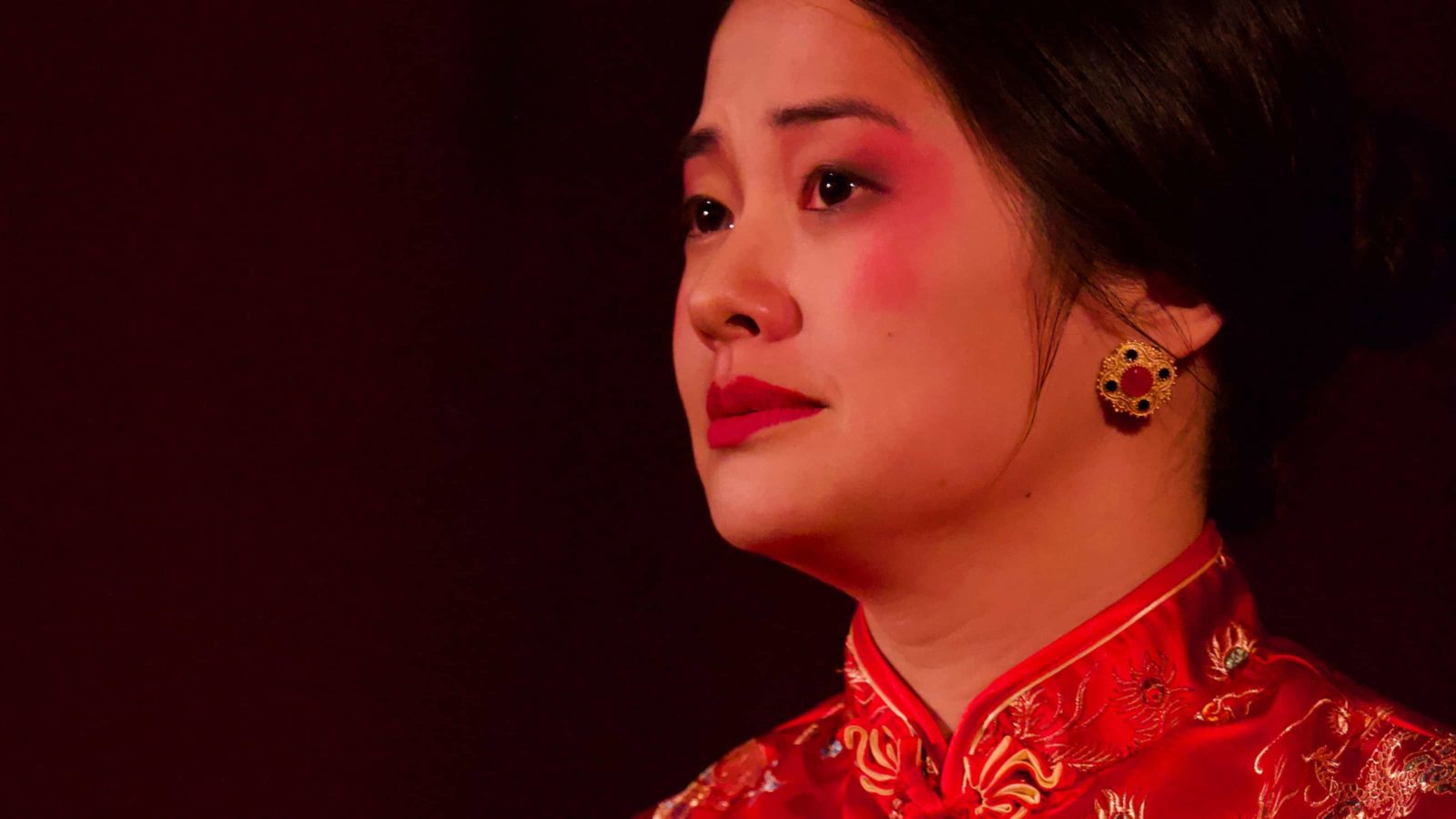 Shannon Tyo appears as Afong Moy in The Chinese Lady at Barrington Stage Company.
