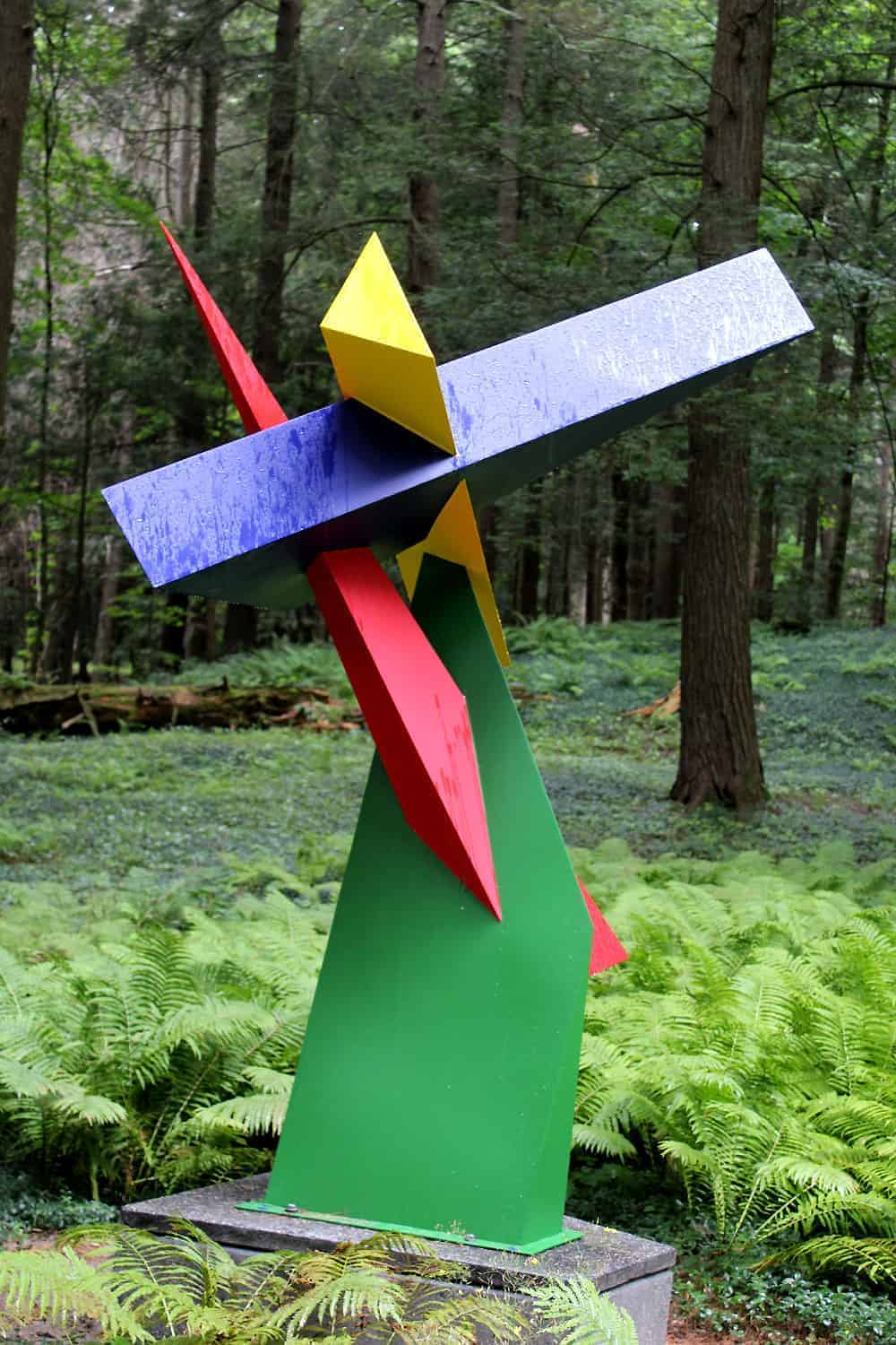 'Askew' in SculptureNow 2018 on the grounds of the Mount in Lenox.
