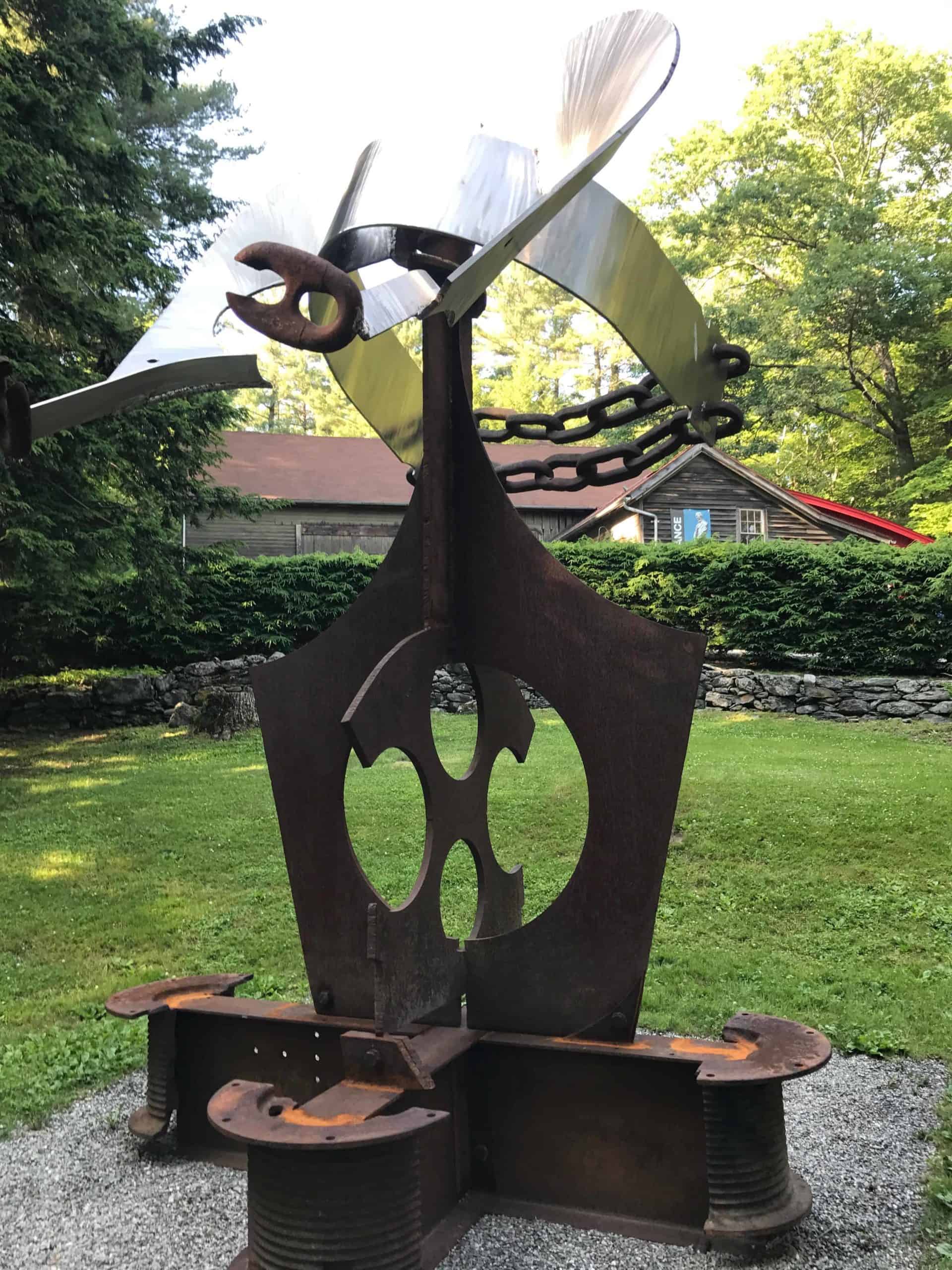 A static iron and metal sculpture joins the kinetic show at Chesterwood in summer 2018.