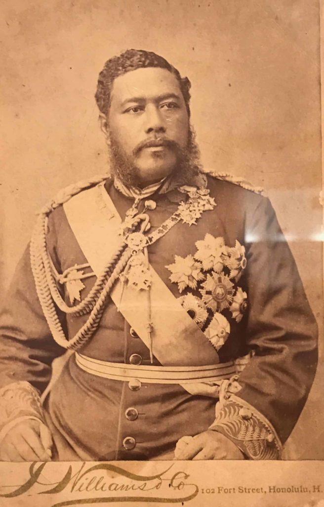 King Kalakaua ruled 1874 to 1891. Image in The Field Is the World at the Williams College Museum of Art.
