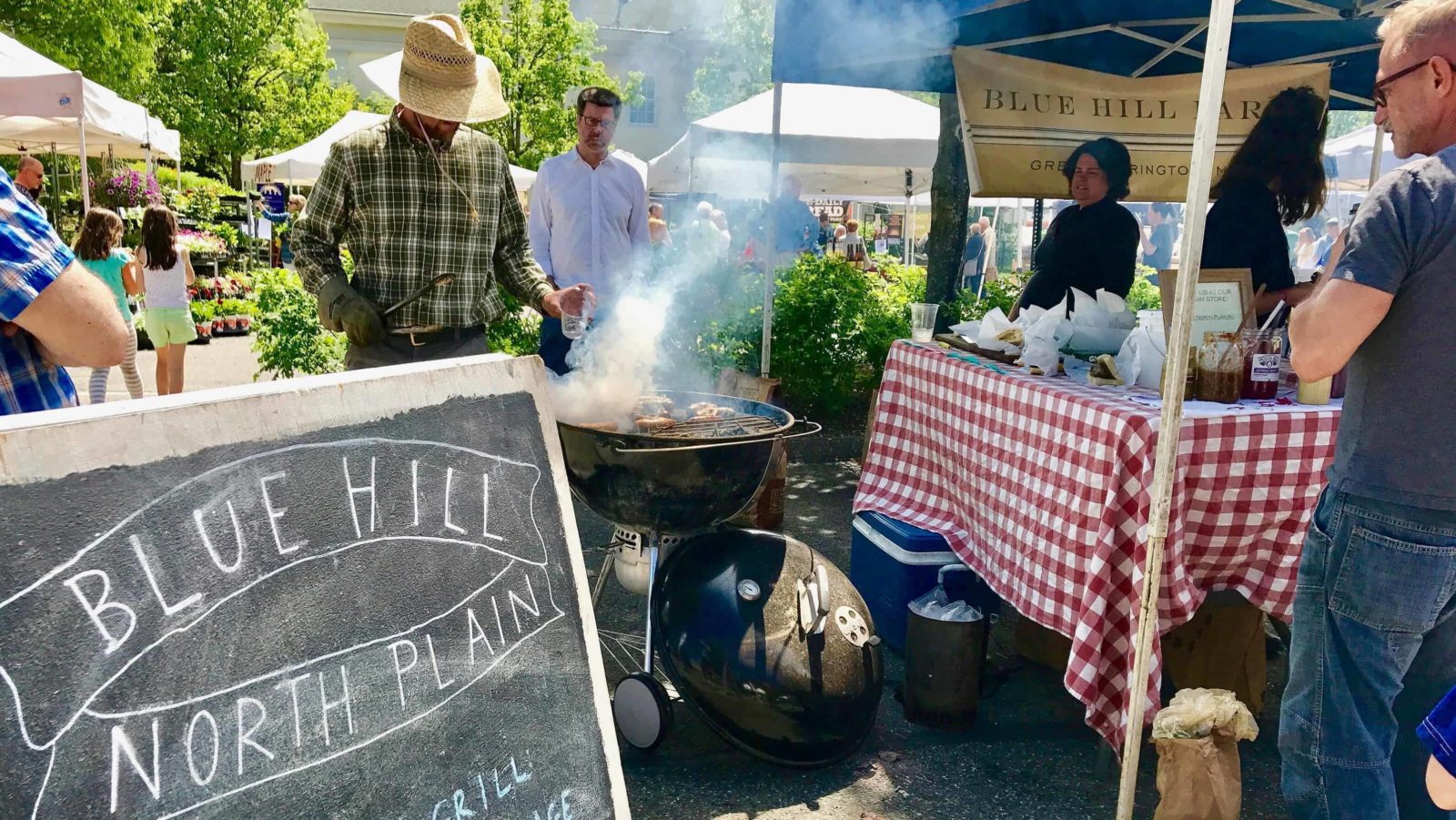 Farm fare sizzles on the grill at the Great Barrington Farmers Market.