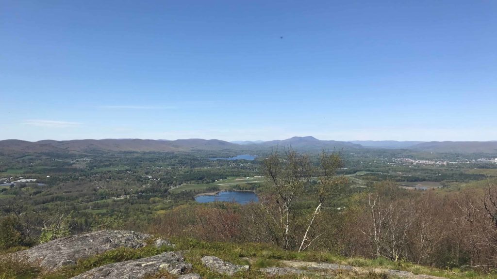From the top, a climber can look north clear to Mount Greylock on Lenox Mountain at Mass Audubon's Pleasant Valley Wildlife Sanctuary in Lenox.
