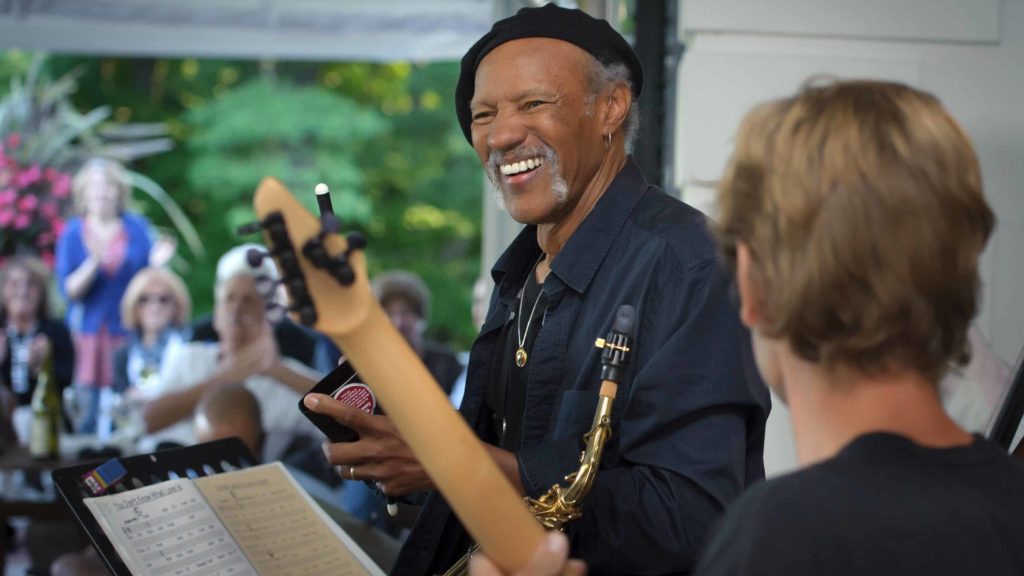Jazz saxophonist Charles Neville performs on Edith Wharton's terrace at The Mount.