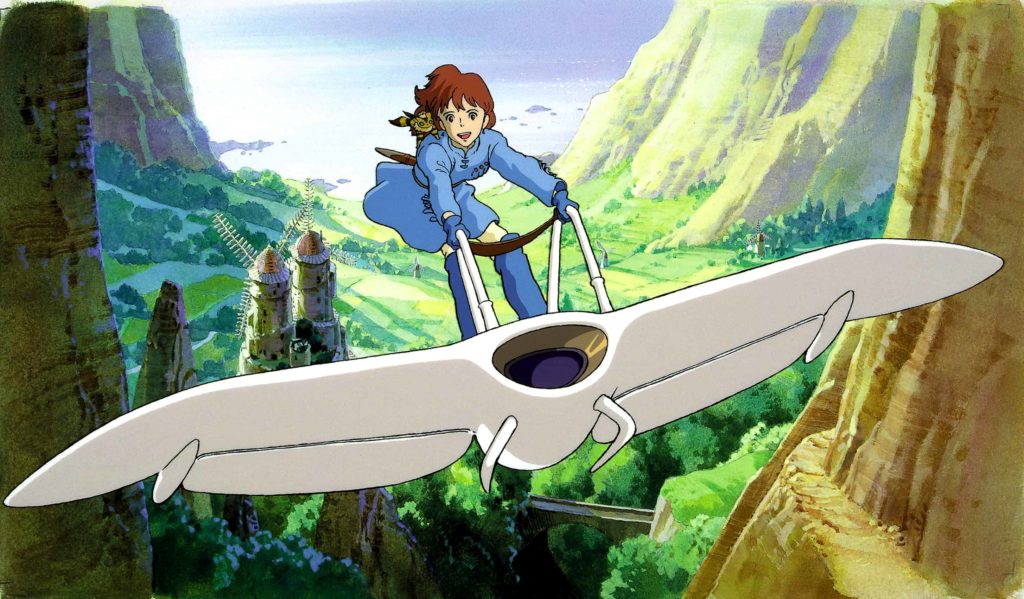 Nausicaa and the Valley of the Winds, an animated film from Studio Ghibli.