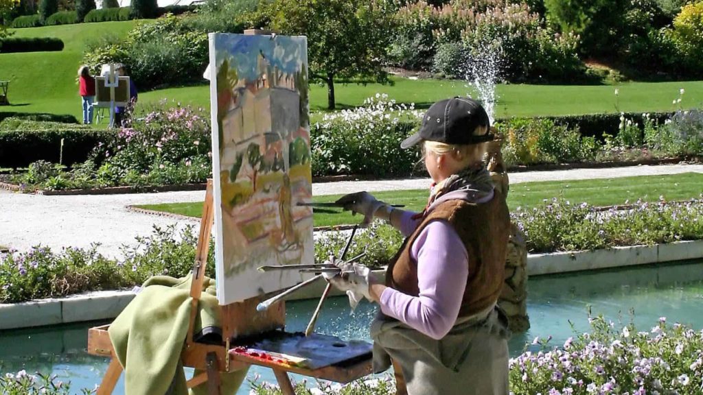 Plein air painters catch the light in Edith Wharton's gardens at The Mount.