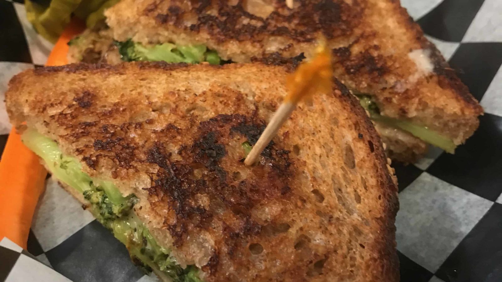 Brew Haha café and coffee shop in North Adams offers grilled cheese sandwiches on local sourdough bread.