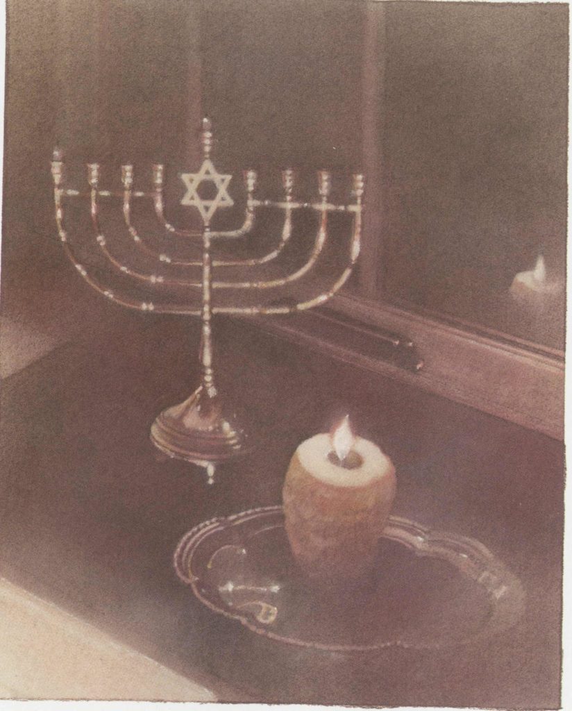 Wendy Popp's 'One Candle' tells the story of a young girl learingin about one night of Hanukkah during World War II in a concentration camp, in an exhibit at the Norman Rockwell Museum.