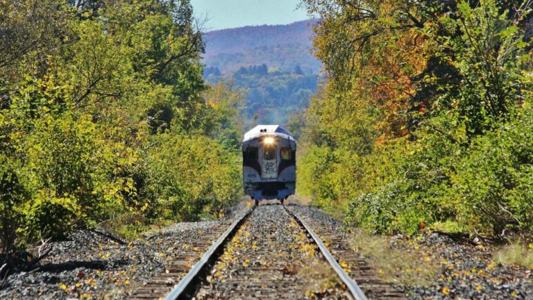 The Berkshire Scenic Railway runs historic train rides from Adams to North Adams on the Hoosac Valley Line.