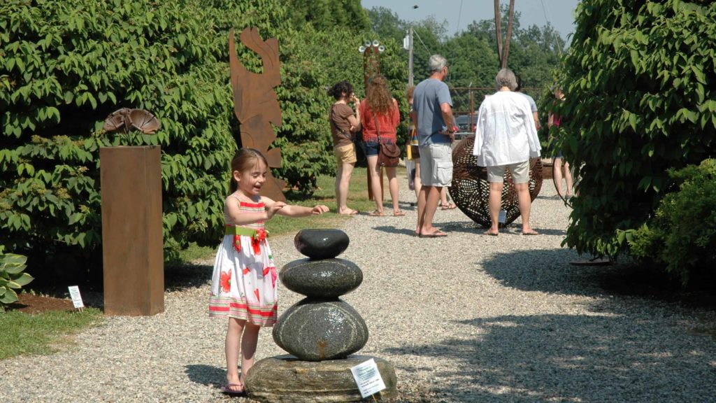 The Paradise City Arts Festival's outdoor Sculpture Garden changes each season.