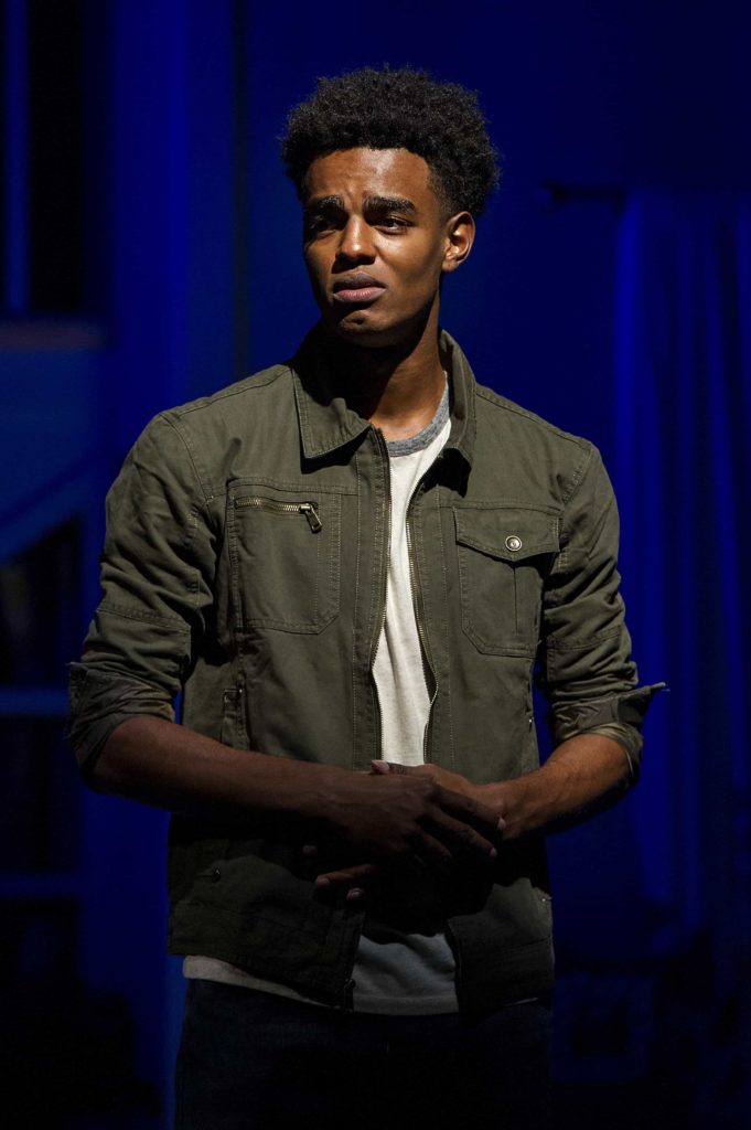 Justin Withers appears in Brent Askari’s American Underground at Barrington Stage Company. Photo by Daniel Rader, courtesy of Barrington Stage