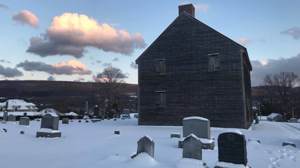 The earliest Europeans in Adams were Quakers who built this meetinghouse in the 1770s.