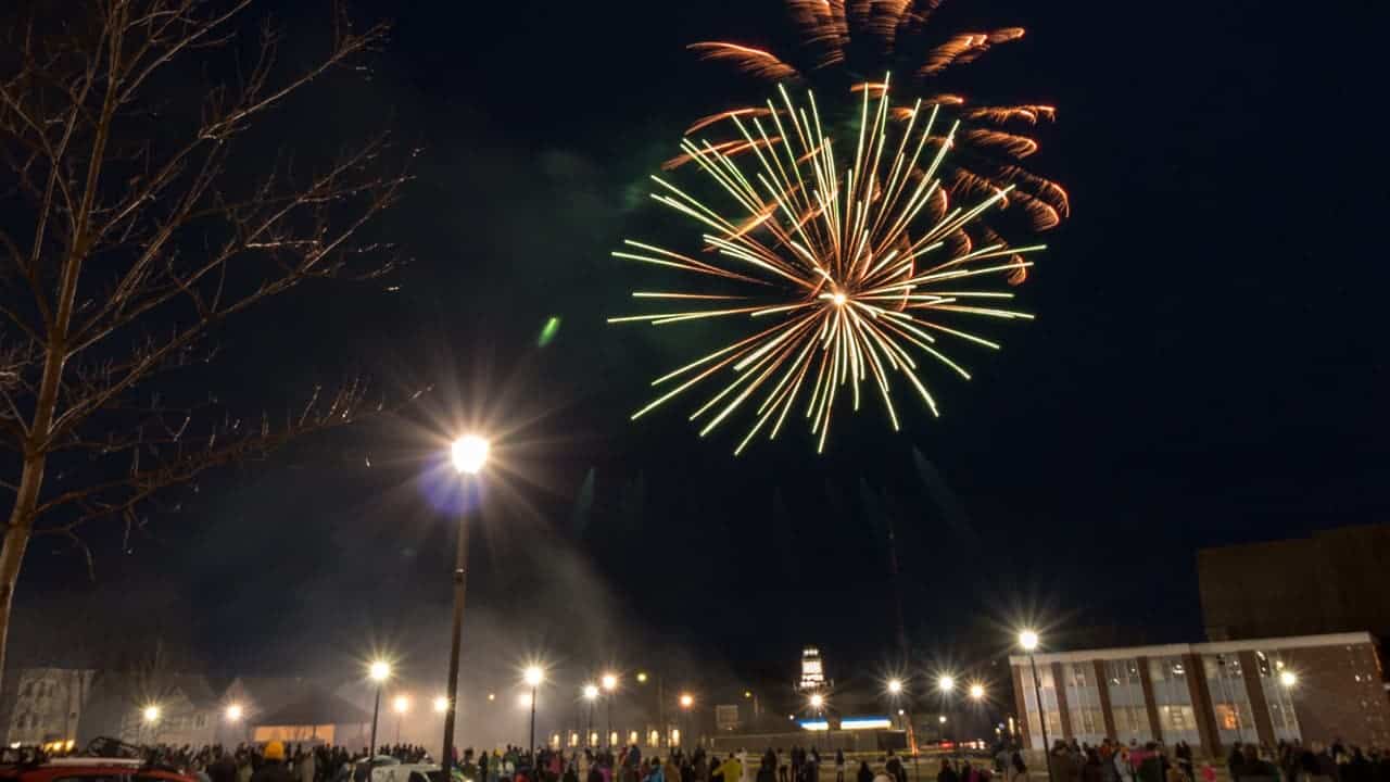 Downtown Pittsfield lights up with winter fireworks at the annual 10x10 Festival.