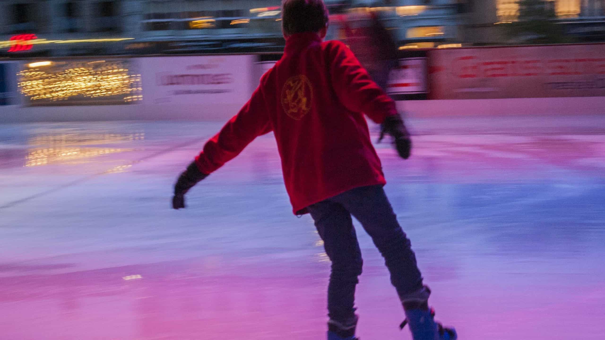 A young man ice skating. Creative Commons courtesy photo.
