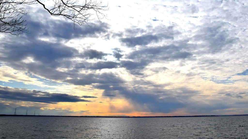 Clouds over the James River. Creative Commons courtesy photo from Newport News, Virginia.