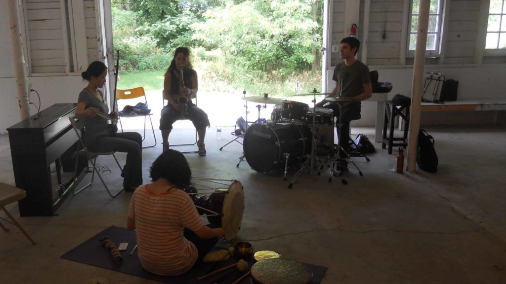 Musicians rehearse at MusicOMI, the music residency at the OMI International Arts Center.
