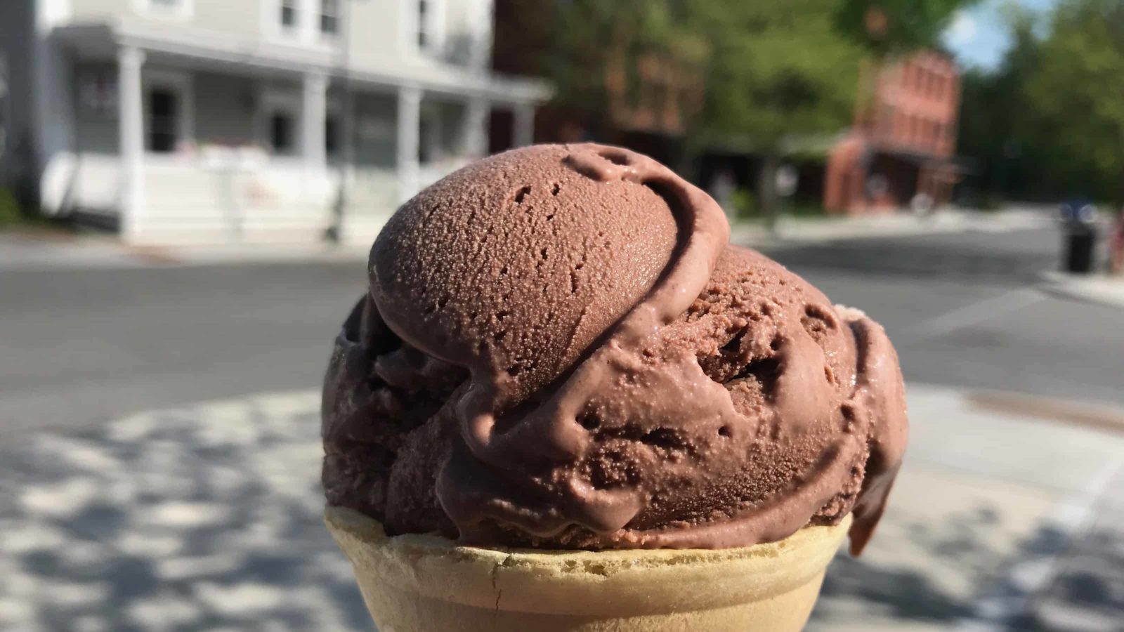 Lickety Split serves localy made Ice cream on Spring Street in Williamstown on summer days.