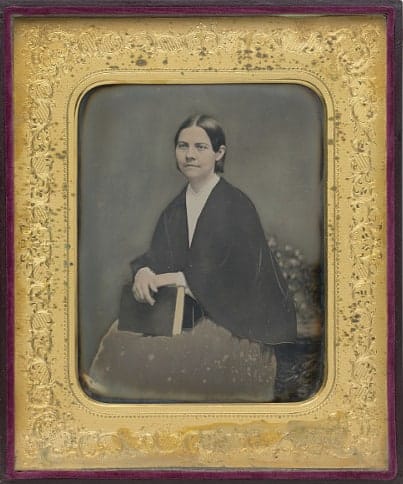 Suffragist Lucy Stone appears appears in a historic photograph.