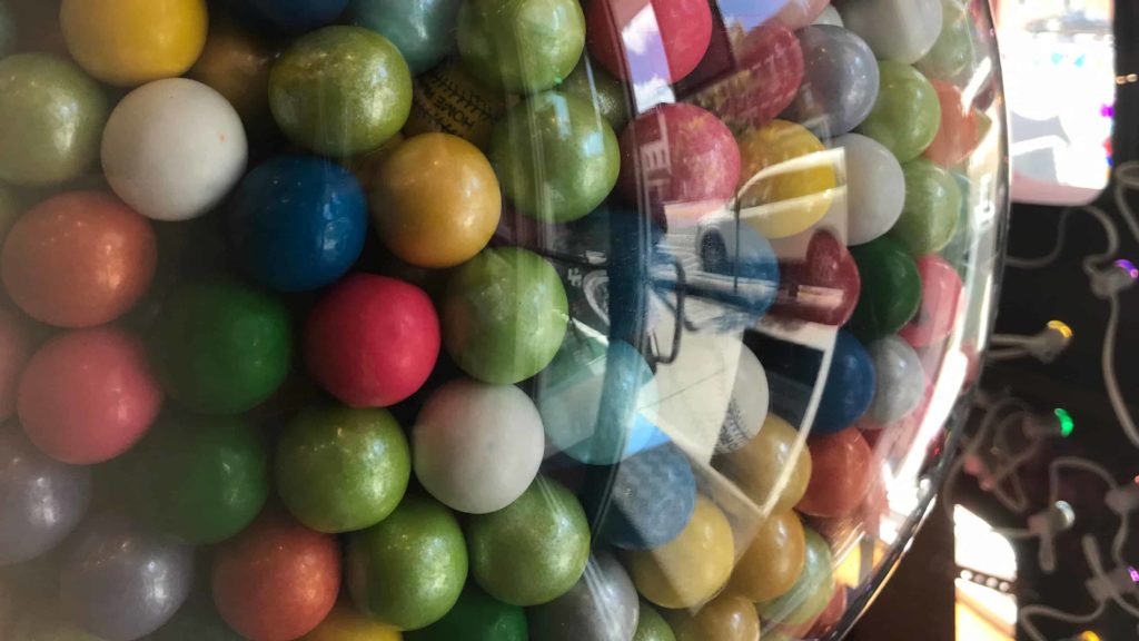 Gumballs gleam at Robin's Candy in Great Barrington.