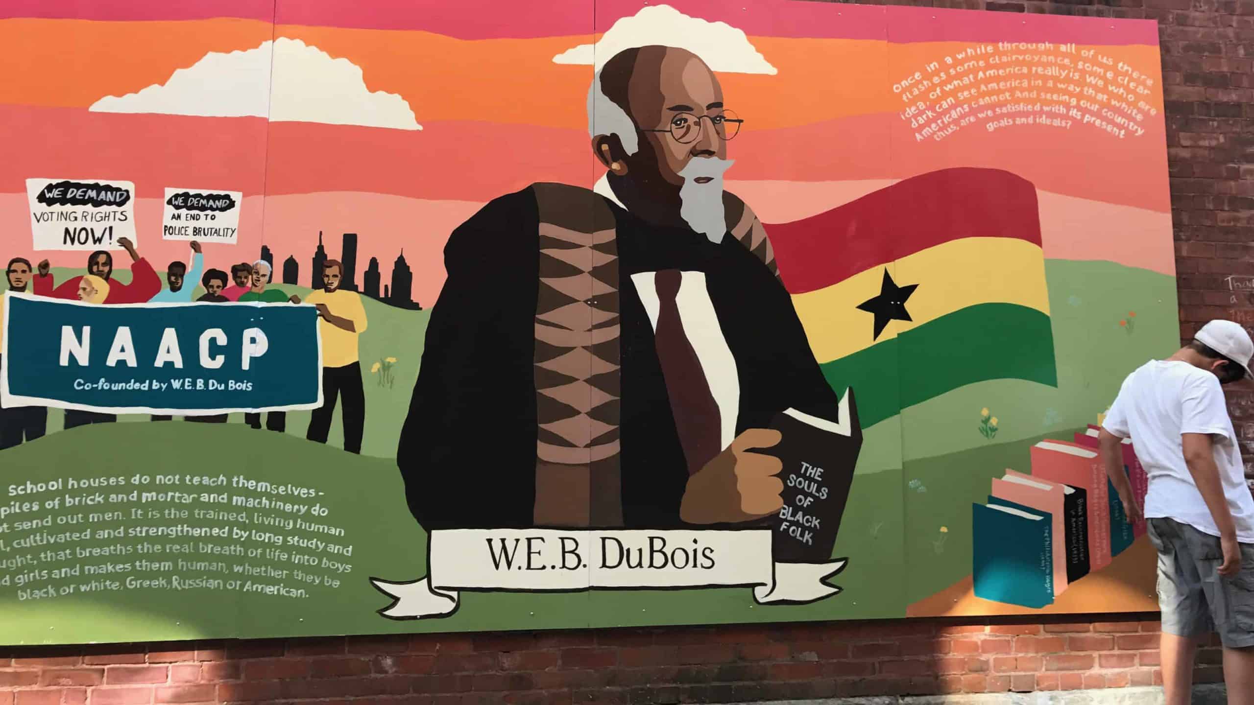 Murals celebrate W.E.B. DuBois in downtown Great Barrington.