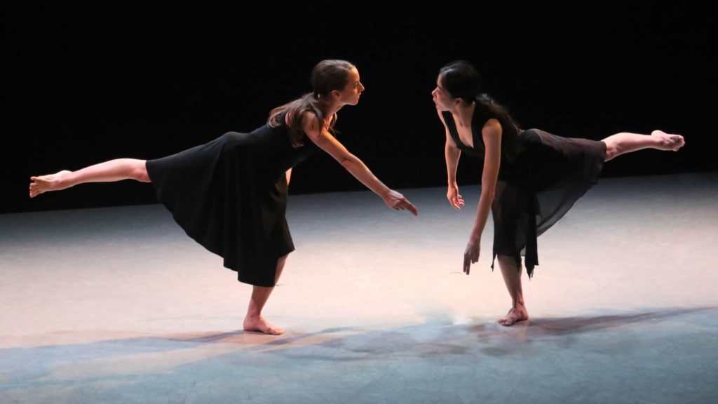 Ann Souder and Xin Ying perform in Aszure Barton’s Lamentation. Variation