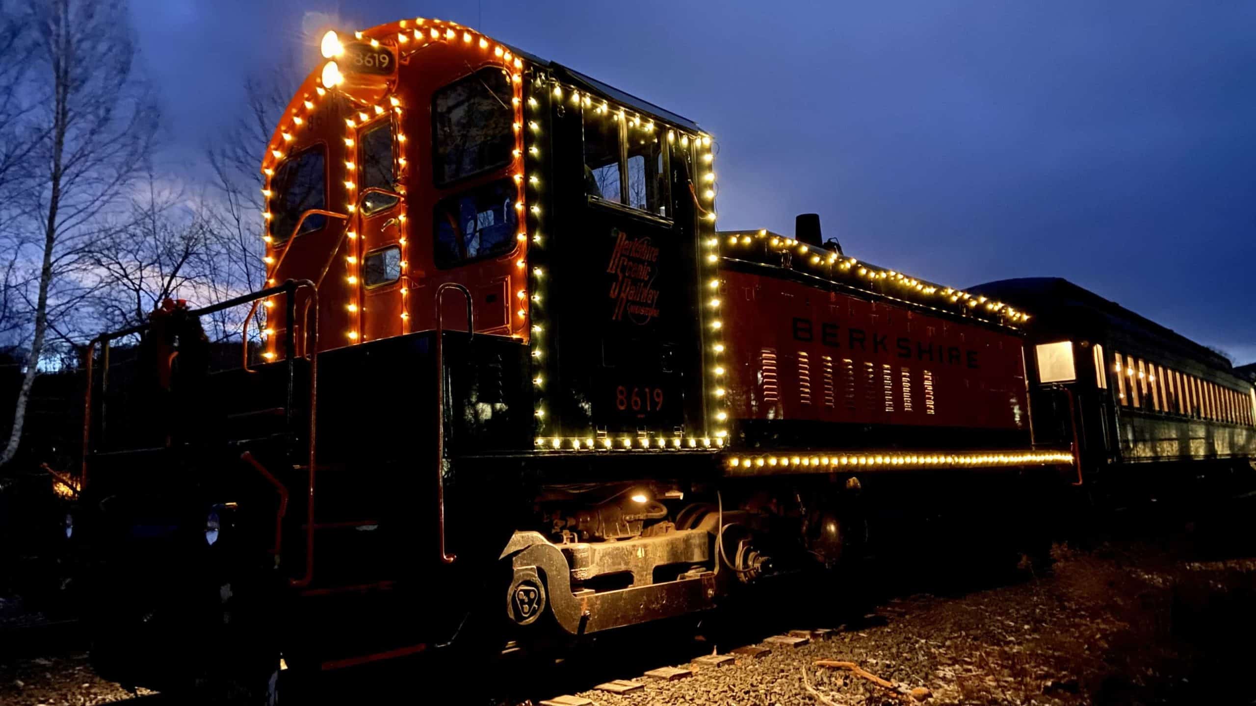 Holiday trains are running on the Hoosac Valley Line. Press image courtesy of Berkshire Scenic Railway.