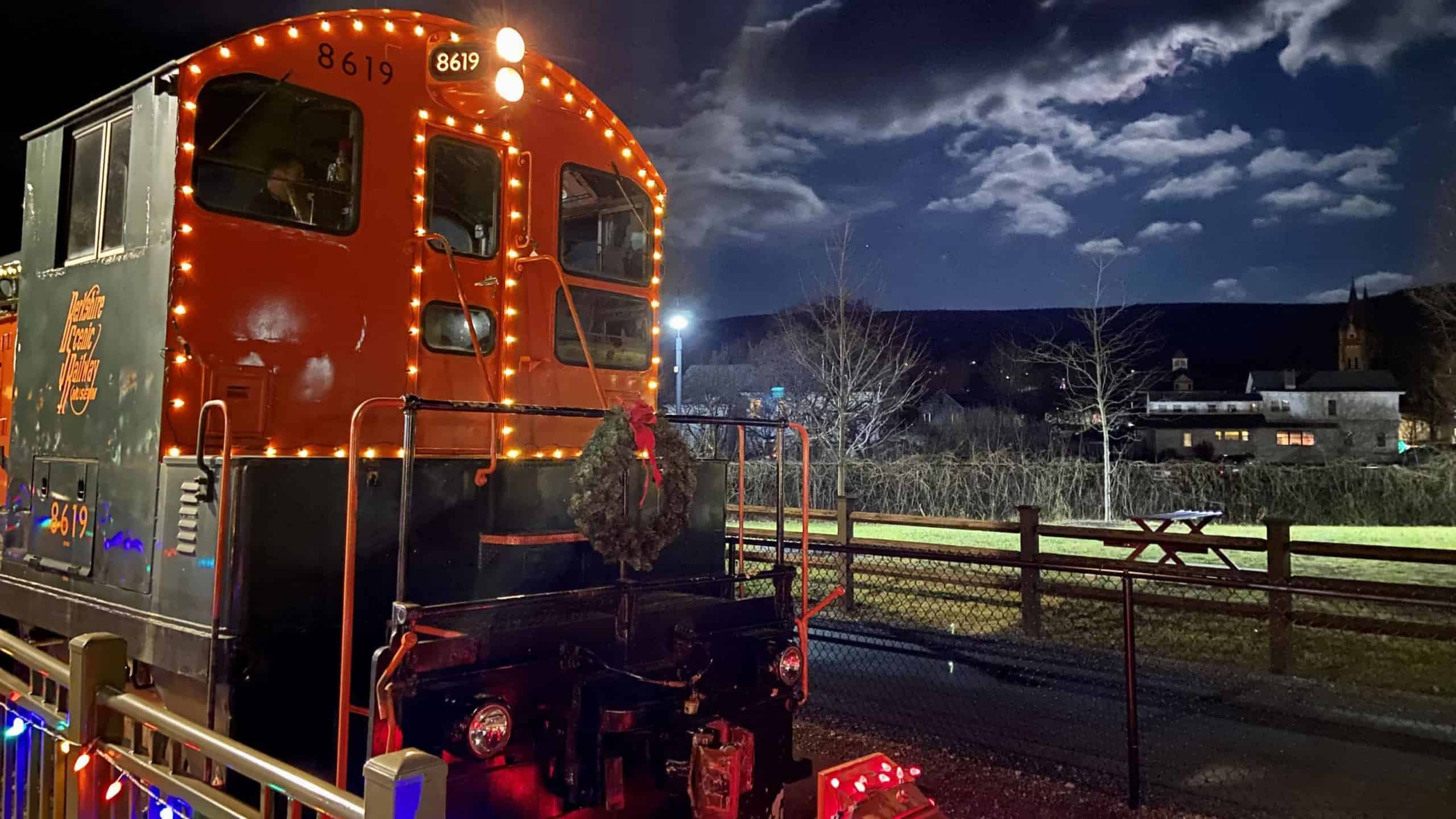 Holiday trains are running on the Hoosac Valley Line. Press image courtesy of Berkshire Scenic Railway.