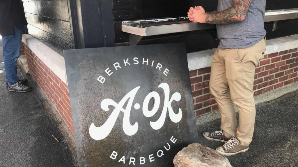 A-Ok Barbecue serves their own housemade meats and breads in the Gatehouse at Mass MocA.