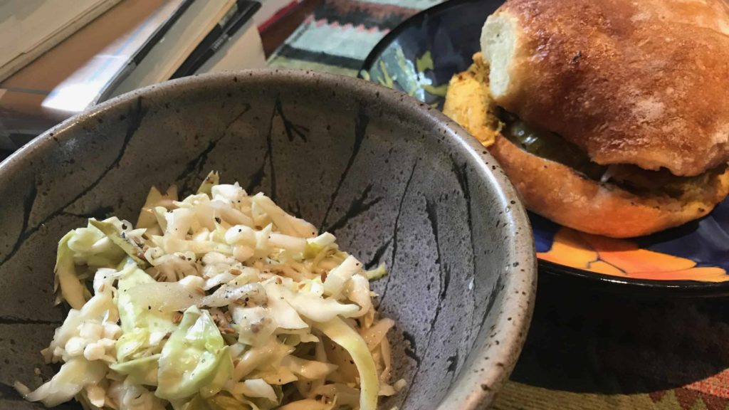 In a pandemic spring and summer, A-Ok Barbecue serves pulled pork sandwiches and slaw.