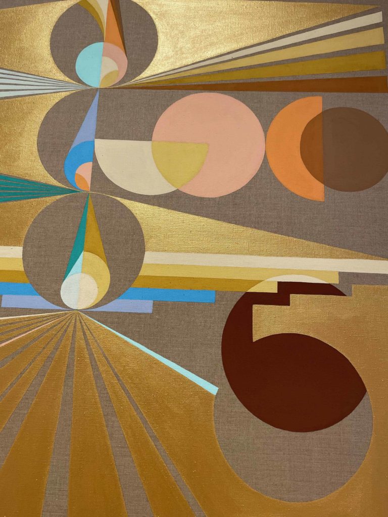 Eamon Ore-Giron's gleaming abstract painting draws connections between artistic traditions across the world.