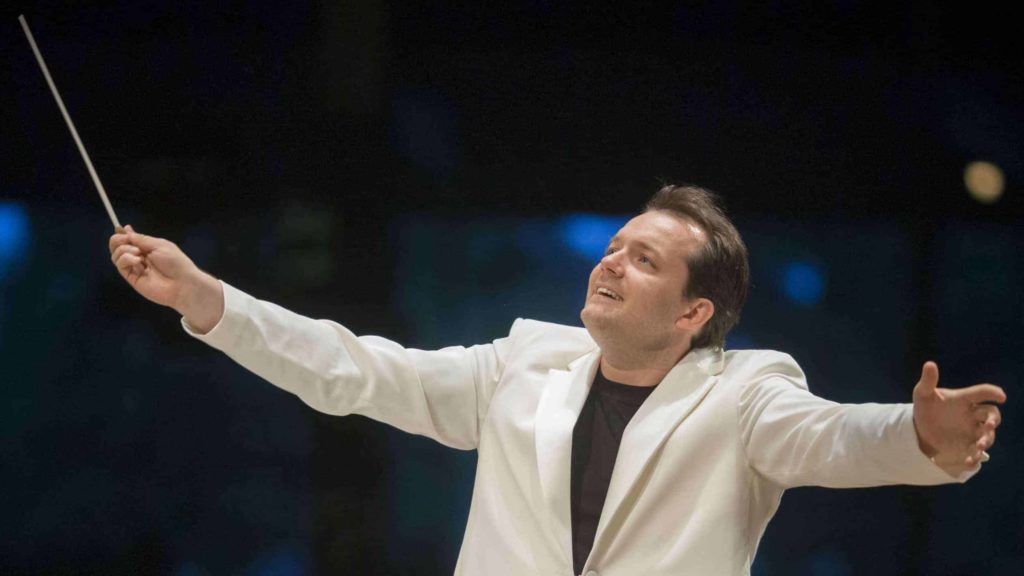 Andris Nelsons conducts the Boston Symphony Orchestra at Tanglewood.