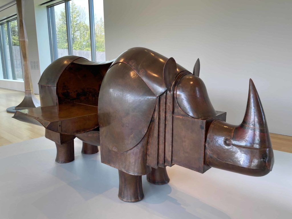 François-Xavier Lalanne's Rhinoceros desk stands ponderously at the fore in Nature Transformed at the Clark Art Institute.