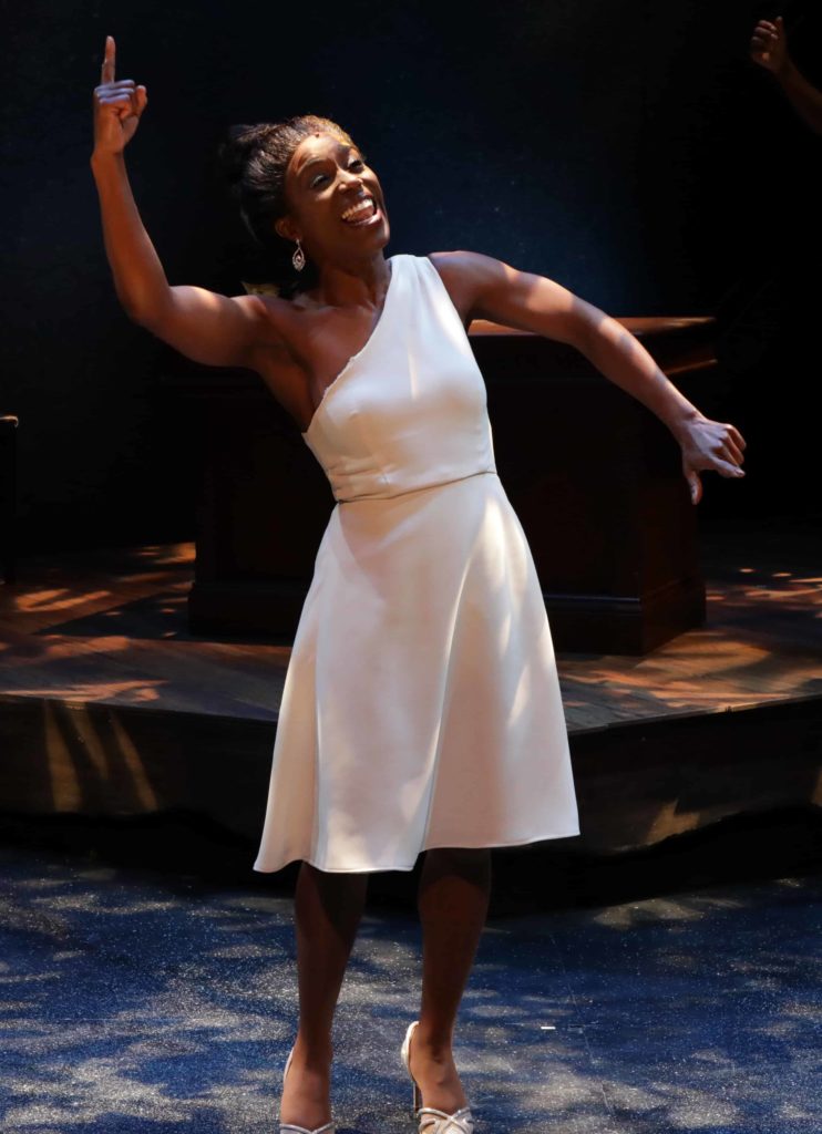 Felicia Curry performs as Nina Simone in Berkshire Theatre Group’s Nina Simone: Four Women, 2021. Press photo courtesy of BTG