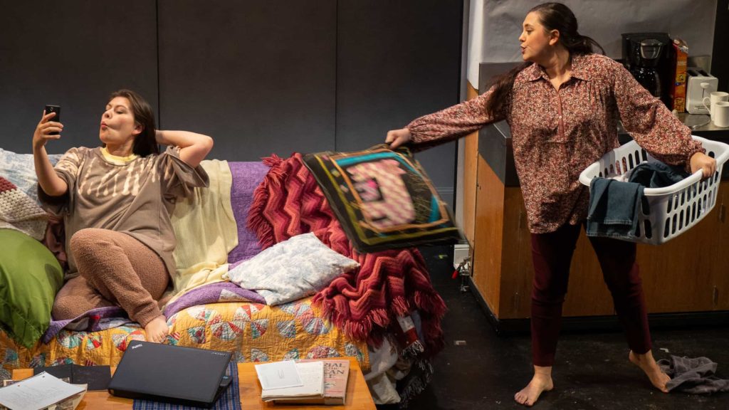 Ria Nez and Sarah B. Denison appear in Kamloopa at WAM Theatre. Press photo courtesy of WAM